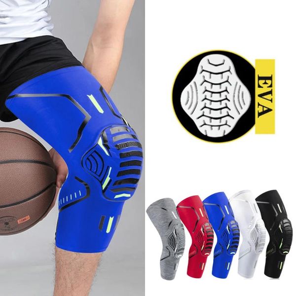 

elbow & knee pads 1pcs breathable sports calf compression support protection football basketball honeycomb brace leg sleeve, Black;gray