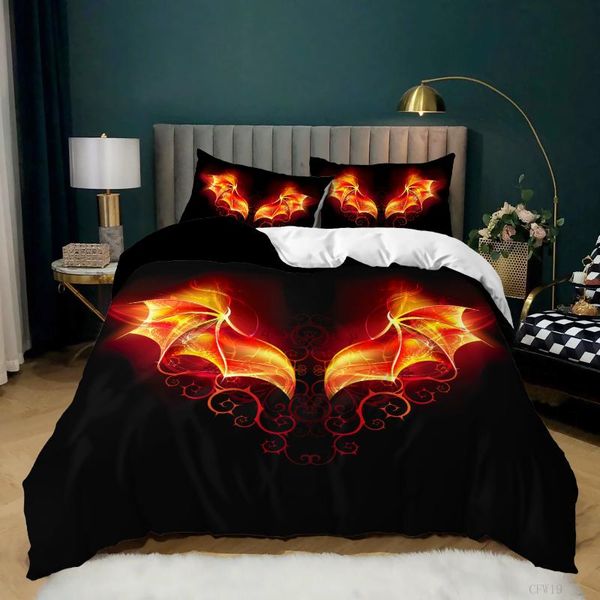 

bedding sets angel wings style set for bedroom soft bedspreads bed linen comefortable duvet cover quilt and pillowcase