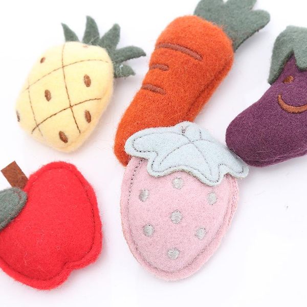 

cat toys pet products felt series fruits and vegetables contain mint