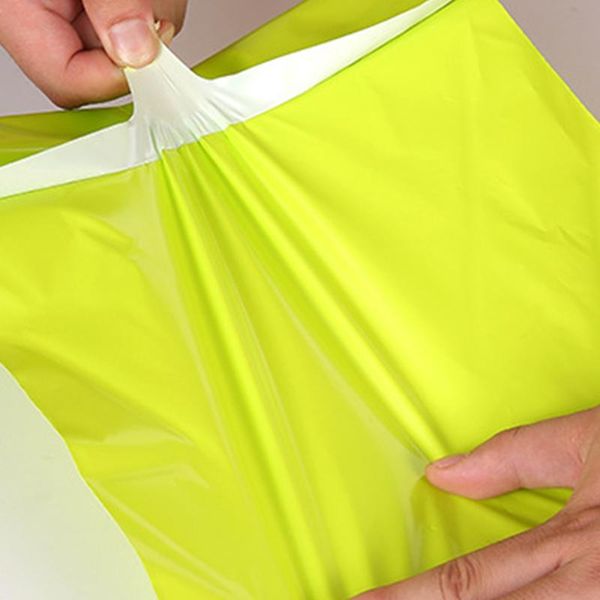 

17x30cm plastic courier envelope waterproof bags bright green poly mailing bag self sealing storage 200pcs packing