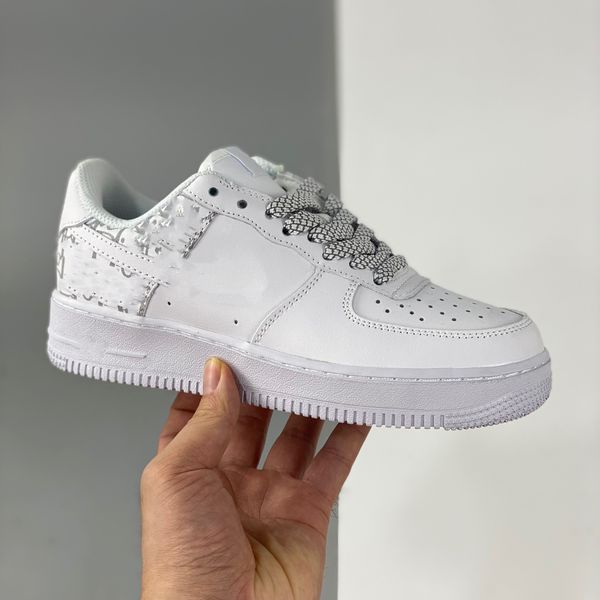 

print classic air 1 and d man casual shoes force white women fashion sneakers