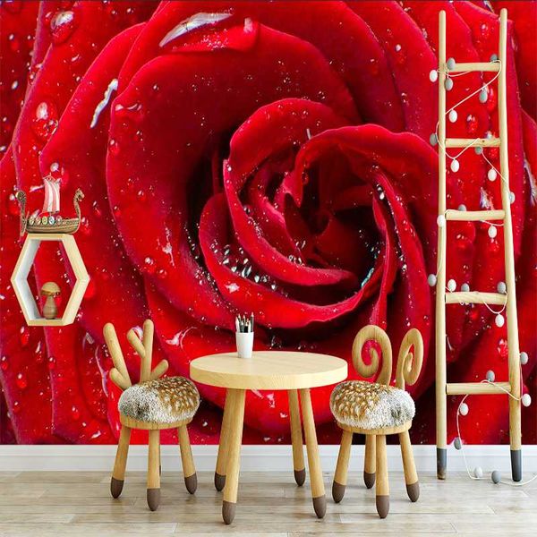 

wallpapers milofi 3d custom wallpaper budding rose