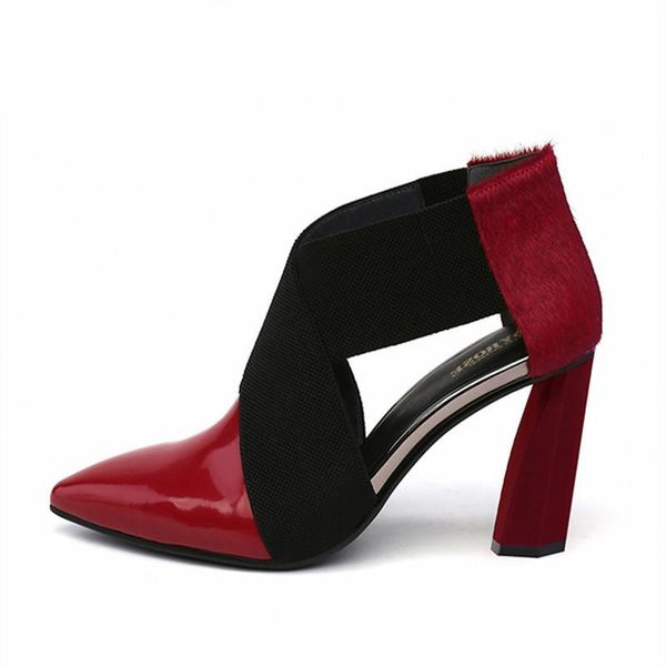 

dress shoes pointed toe women pumps horsehair strange heel wedding woman hollow out high heels valentine shoe stiletto, Black