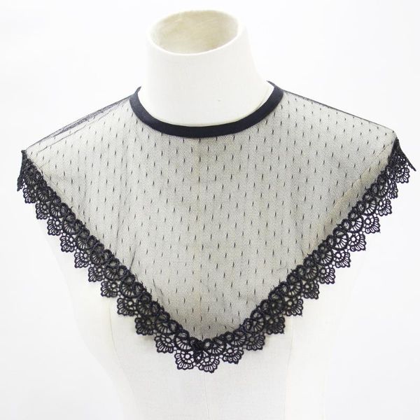 

bow ties mesh black fake collars for women elegant suits dress false neckwear detachable collar clothing accessories, Black;gray