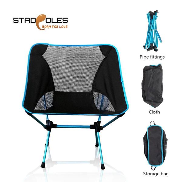 

outdoor ultralight folding fishing chairs portable camping chair for hiking beach picnicing 210 kg heavy duty seat furniture accessories