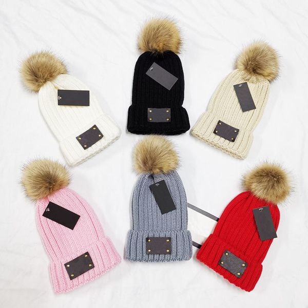 Gorros de inverno grossos e quentes para mulheres, macios, elásticos, de veludo, de malha, de outono, pompons, gorros de grife, chapéus de retalhos, bonés de caveira para meninas, gorros de esqui 20 cores