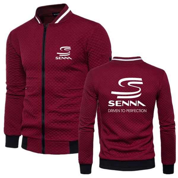 

men's hoodies & sweatshirts mclaren senna logo print custom made fashion solid color men zipper jacket cardigan wild british style man, Black