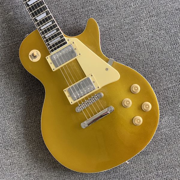

standard electric guitar lp goldguitarra chrome hardware