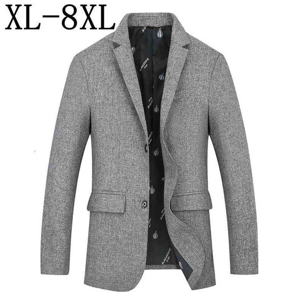 

men's suits & blazers size 8xl 7xl 6xl brand jacket blazer spring autumn fashion loose business masculino 0cud, White;black