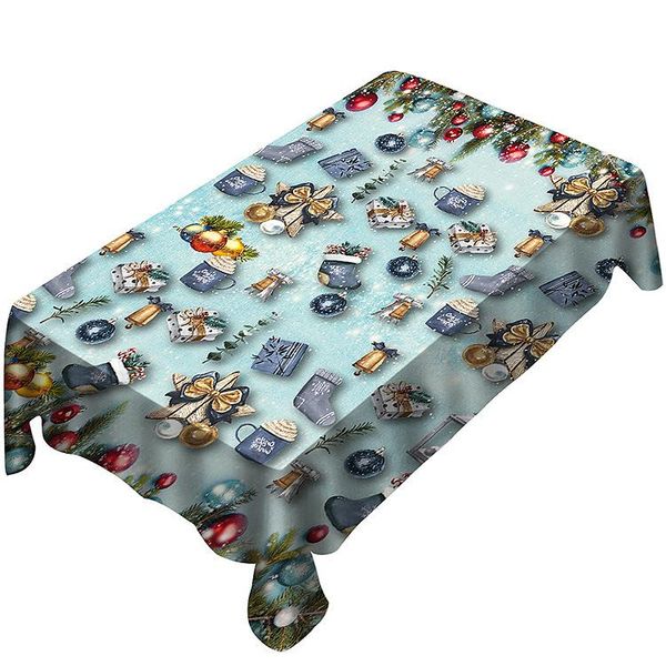 

table cloth xmas waterproof decorative digital printing christmas tablecloth home cover