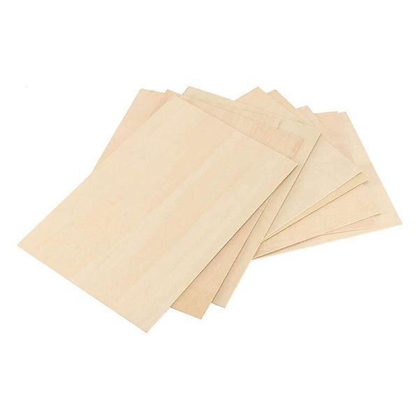 

waste bins 10pcs unfinished rectangle wood chips plain wooden slice blank pieces
