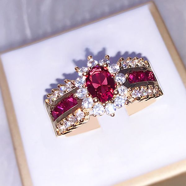 

zircon jewelry creative hand decoration gift red ring, Silver
