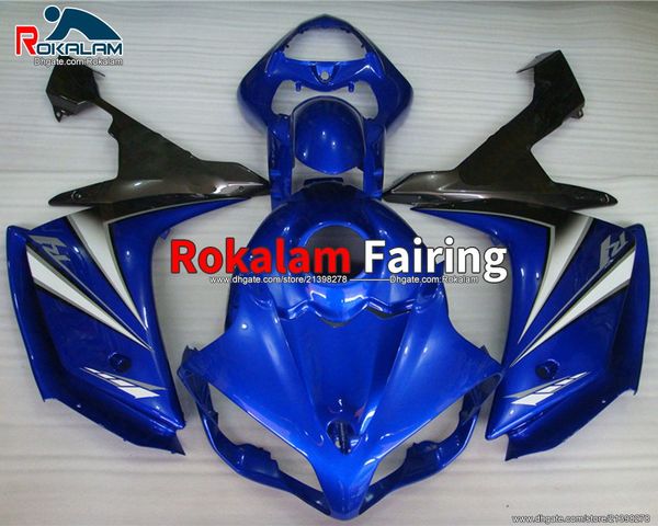 

blue black bodyworks for yamaha yzf-r1 yzf r1 2007 2008 cowling yzf1000r1 yzf1000 r1 07 08 fairings parts (injection molding)