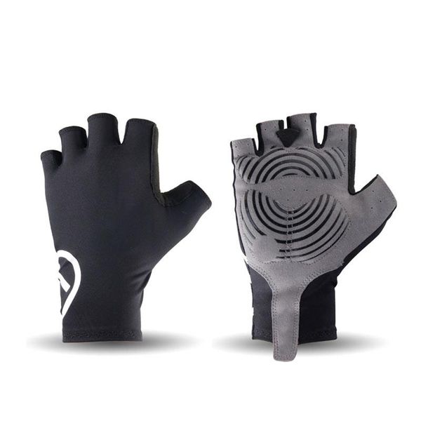 

cycling anti slip sweat men women half finger gloves sports bike bicycle glove comfortable breathable, Black