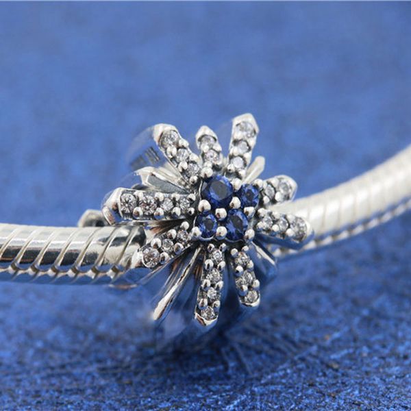 Fuochi d'artificio abbaglianti invernali in argento sterling 925 con perline di fascino natalizio Cz per bracciali e collane di gioielli in stile Pandora europeo