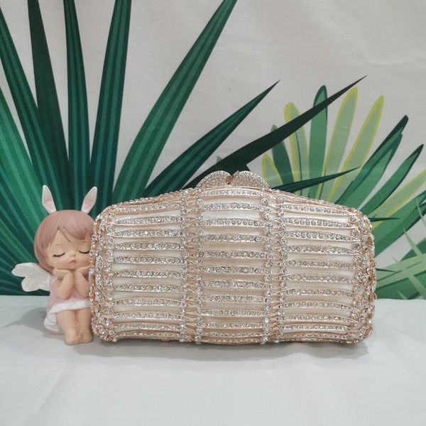 

evening bags pink luxury diamond woman's party wedding bridal sweet clutches crystal prom purse formal dinner ladies rhinestone handbag