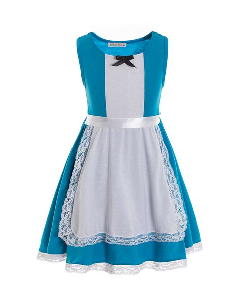 Alice Party Dress costume di halloween festa di compleanno paese delle meraviglie matrimonio vestito da bambino blu vestiti per ragazze Q0716