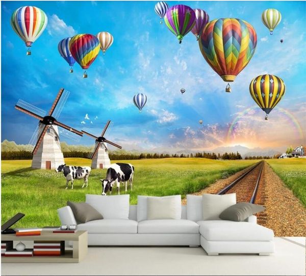 

wallpapers wdbh custom po 3d wallpaper rural grassland pasture scenery room background home decor wall murals for walls 3 d