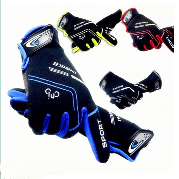 

cycling gloves men's mtb bike winter running for sports full finger road riding warm windproof glove fishing ma, Black