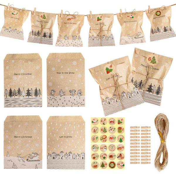 

gift wrap 1 set christmas paper bag pouch