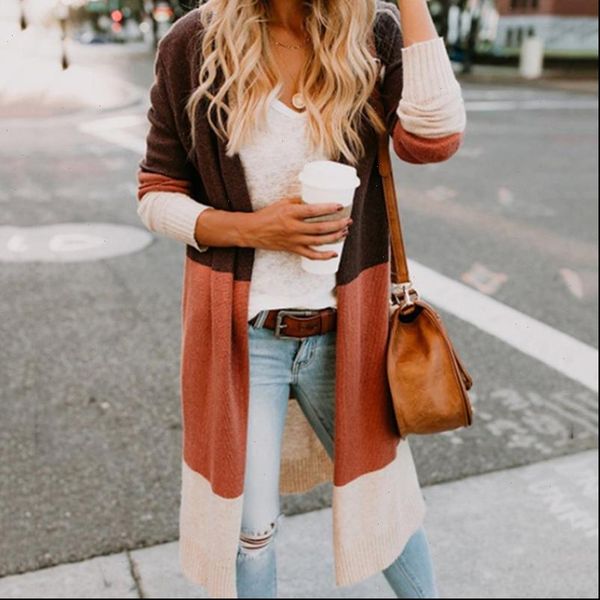 

women womens sweater knitted sweaters spring autumn striped thin knit cardigan cotton long casual streetwearcoat female plus size 2xl, White;black