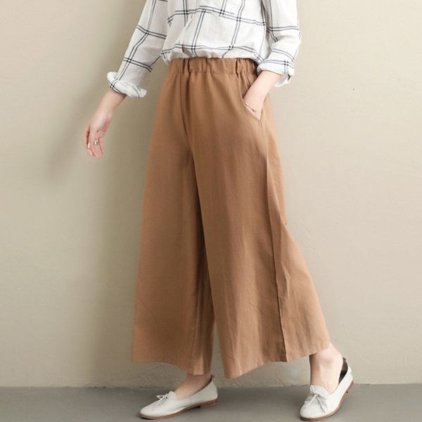 

jean spring summer looser size cotton and broad row pants leg occasional elastic belt nine points pantalon femme 1357 ge4g, Blue