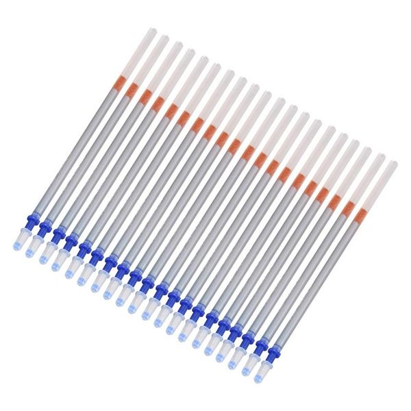 

refills 20 pcs 0.7mm tip gel silver tone ink pen refill replacement, Black;red