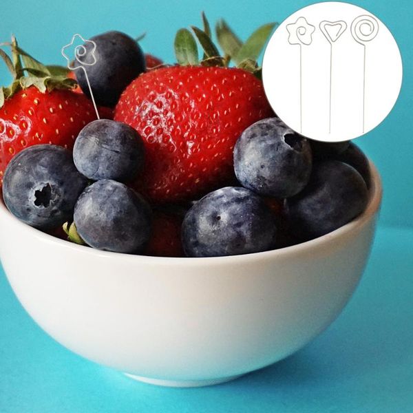 

15pcs fruit fork appetizer dessert stainless steel pick drinks decor forks