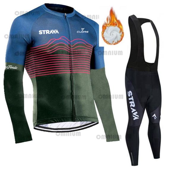

pro team winter thermal fleece cycling jersey clothing bicycle mtb bike downhill shirt men long sleeve set s19 racing sets, Black;blue