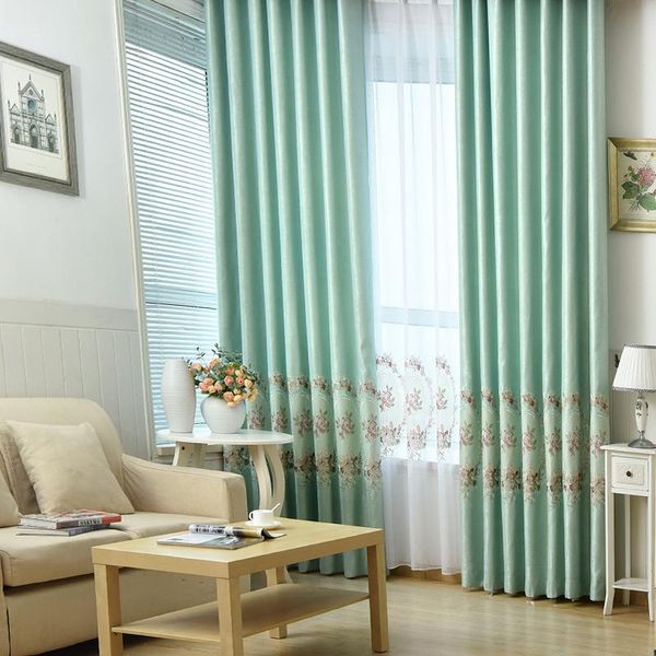 

curtain & drapes jacquard cotton embroidery curtains in the windows blackout for living dining room bedroom balcony