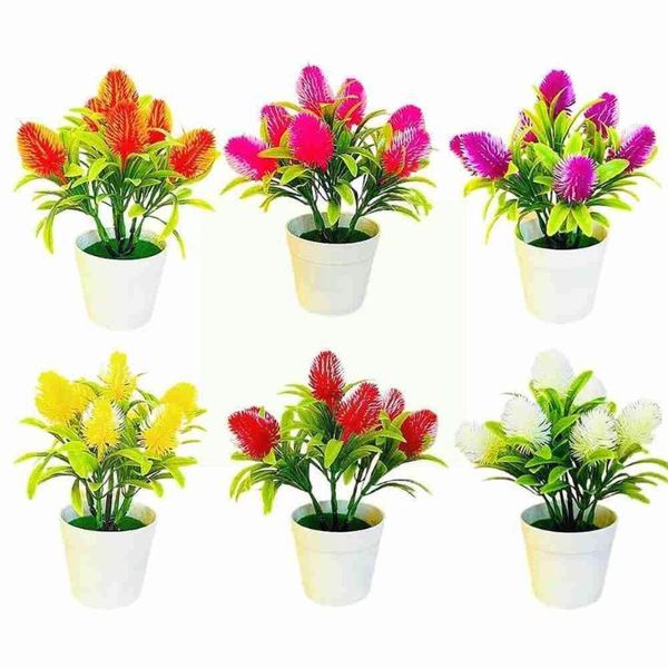 

decorative flowers & wreaths artificial bonsai bright color lifelike fake home wedding garden plants potted el decorations g4g2