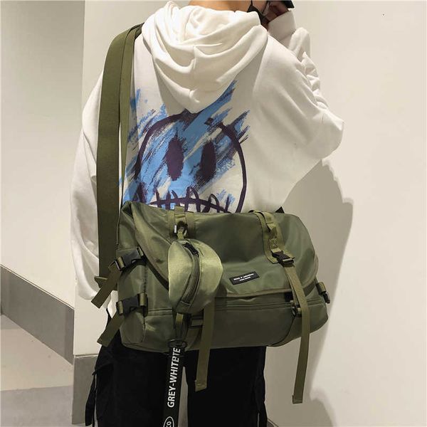 

harajuku msenger men's fashion brand high capacity student function female postman bag leisure street work backpack, Blue;pink