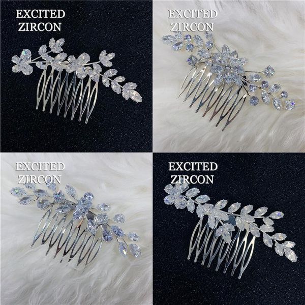 

other luxury zircon stone decoration, woman hair comb, exquisite romantic sweet fashion jewelry, bridal wedding accessories, Golden;white