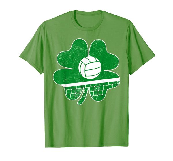 

Volleyball Shamrock Clover Vintage T-Shirt Irish Gift, Mainly pictures