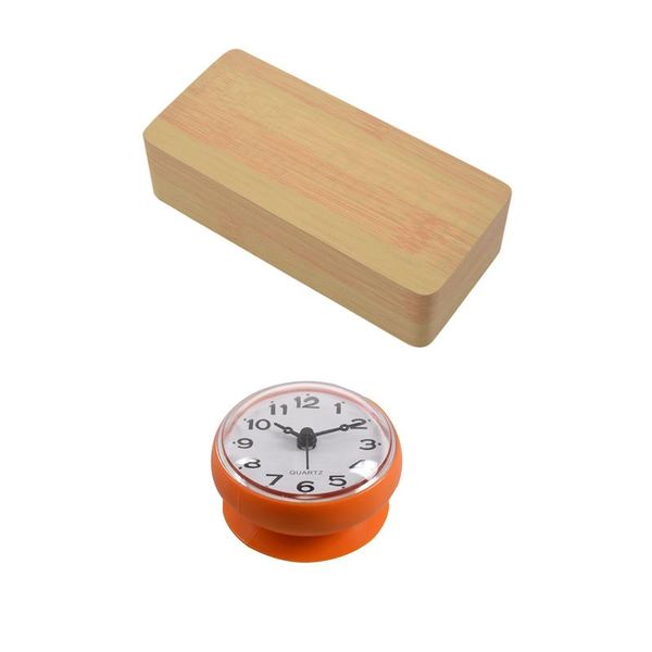 

other clocks & accessories 2 pcs led alarm clock, digital clock wooden orange