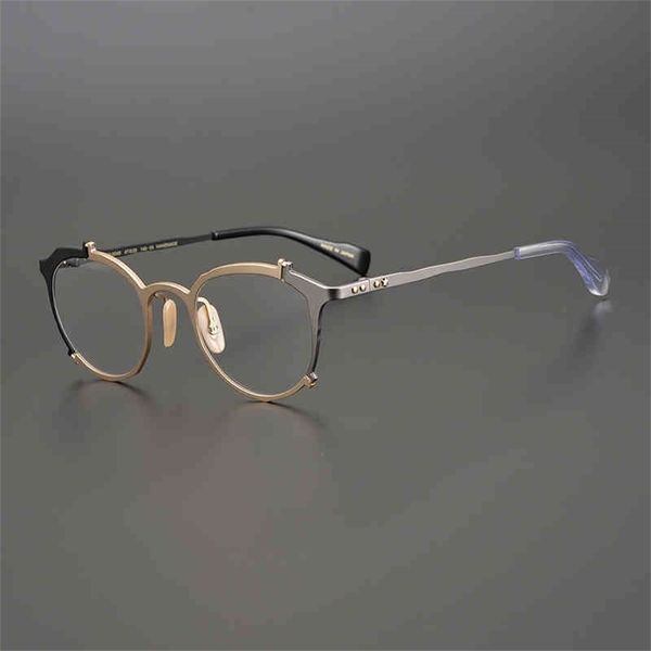

70% off clearance online maruyama zhenghong jewelry glasses two-color irregular shape glasses frame pin, White;black