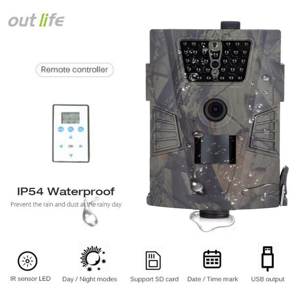 

hunting cameras outlife ht-001 camera trap digital trail gprs ip54 hd pir sensor night version 90 degree 32gb ir led wild