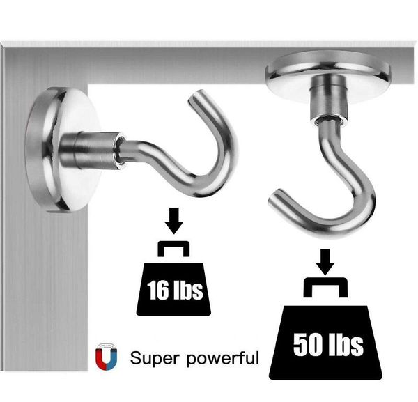 

hooks & rails 4pcs strong magnetic heavy duty magnet holder wall hanging hanger base home storage organization