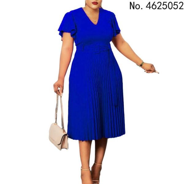 

ethnic clothing summer african women short sleeve v-neck yellow red black knee-length dress dresses for clothes