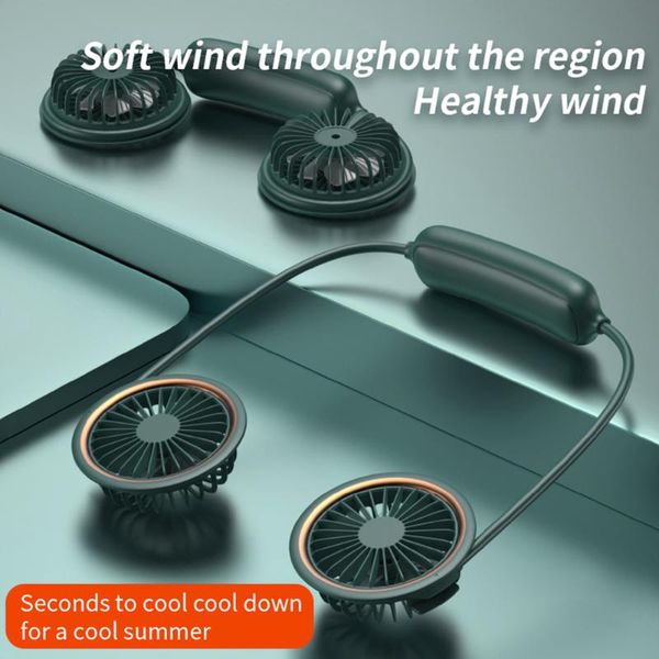

electric fans neck hanging fan usb rechargeable hand portable personal wearable neckband for sports travel outdoor office