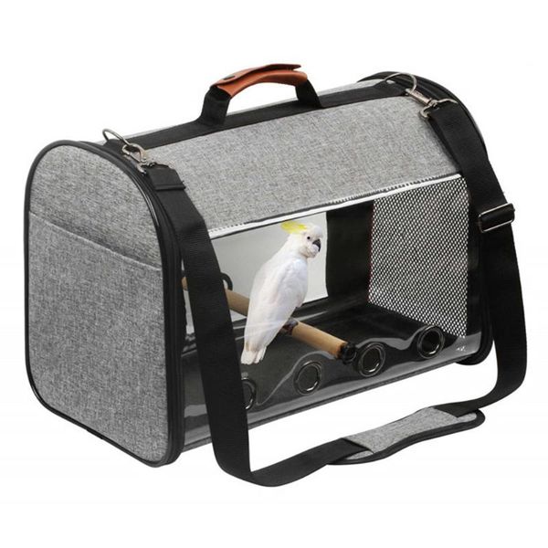 

portable clear bird cage lightweight pvc breathable parrots airy travel bag easy cleaning pet supply pets supplies cages