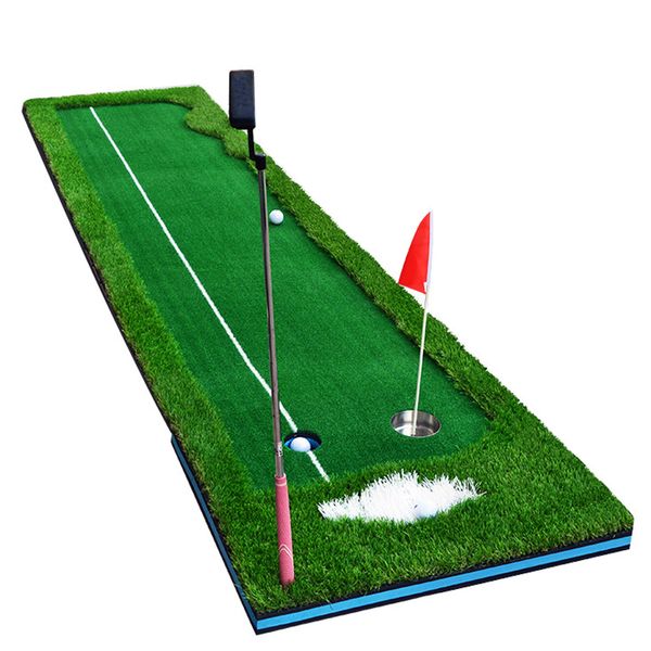 

golf putting green mat simulator professional practice trainning aids non-slip system for home office indoor outdoor use game gift