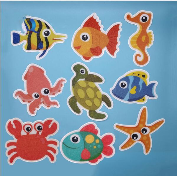 31 pz/lotto Grande Antiscivolo Vasca Da Bagno Sticker Decor Mare Adesivo Bambini Antiscivoli Decal + Raschietto Scale Bagno Doccia Adesivi di Sicurezza