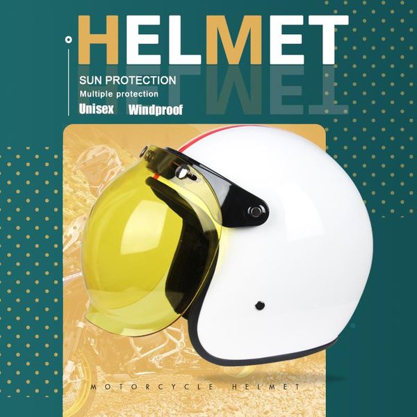 

motorcycle helmets vintage 3/4 riding sun visor half helmet motorbike electric scooter chopper women retro children
