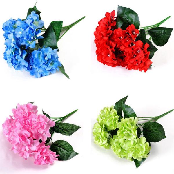 

imitation flowers artificial plant 6 head hydrangea silk wedding bouquet celebration decorative venue flower imit & wreaths
