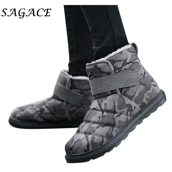 

boots sagace shoes ladies nylon snow women non-slip waterproof flat plus size 2021 winter footwear warm plush, Black
