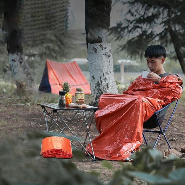 

sleeping bags outdoor waterproof bag emergency survival thermal for camping hiking camp blanket gears