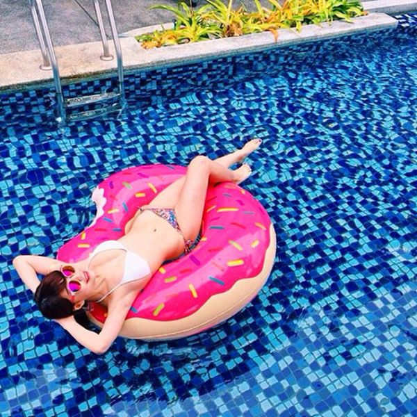 

ins doughnut swimming ring 70 thickened life buoy armpit, Blue