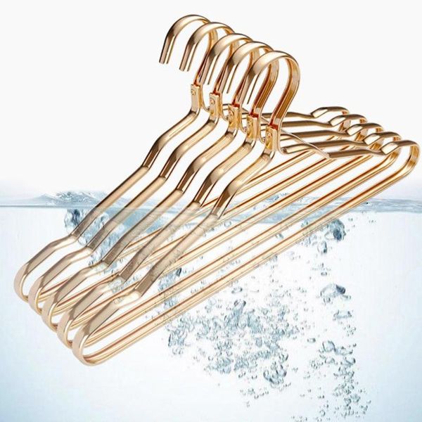 

hangers & racks 10 pcs luxury drying clothes coat space saving clothing rack metal wardrobe organizer scarf cabide storage hooks