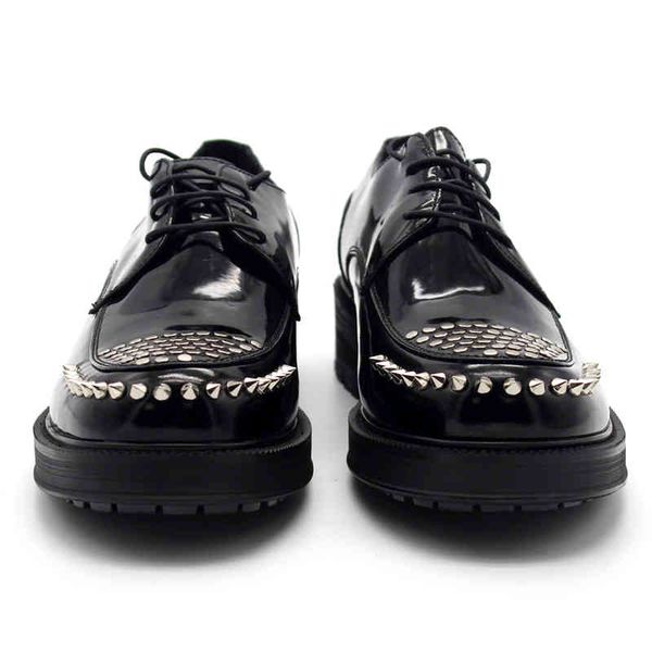 

shoes handmade platform hombre sapatos cow leather male wedding oxfords fashion formal business shoe, Black